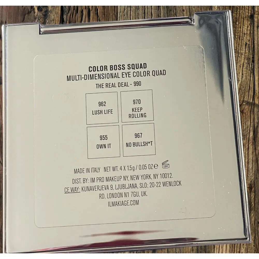 IL MAKIAGE Color Boss Squad Eyeshadow Quad The Real Deal 990 New